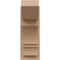 Ekena Millwork 8-in W x 14-in D x 22-in H Balboa Slat Rough Cedar Woodgrain TimberThane Outlooker, Primed Tan OUTUR080X14X22BOA24RCPR - alternate 3